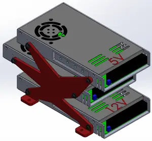 Stacking Bracket Kit Meanwell TRIPLE LEVEL LRS-200 or LRS-350 Power Supplies