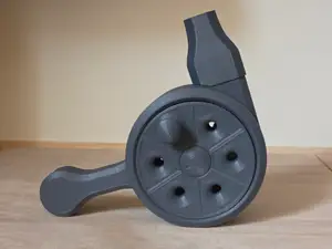 Turbine blower (two planetary gears 36:1 - faster, stronger, louder)
