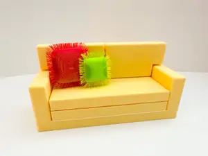 Fold-out Couch/Sleeper Sofa with Decorative Throw Pillows