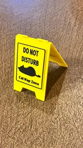 Cat Nap Caution Sign