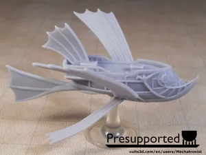 Tradesman Fish Ship Spelljammer Miniature from DnD