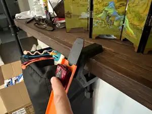 Hot wheels track mounting clamp