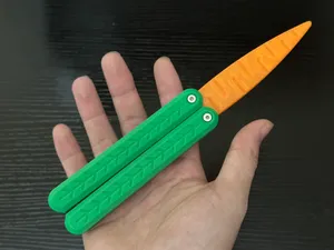 萝卜蝴蝶刀(长款)Carrot Balisong(Long model)