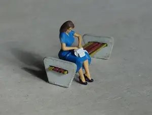 Girl waiting for train
