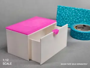1:12 Dollhouse Storage Bench with Accessories | Inspired by IKEA SMÅSTAD