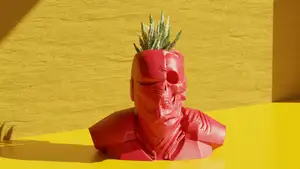 Ironman Skull Head - Pot Plant