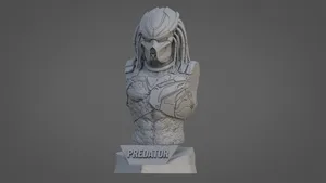 PREDATOR ULTRA-DETAILED SUPPORT-FREE BUST 3D MODEL