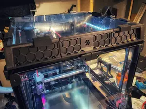 Voron 2.4 / Trident Canopy Top Hat - REMIX Split model, half printing time & 5g supports