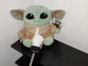Pointer finger with tripod thread for selfie stick