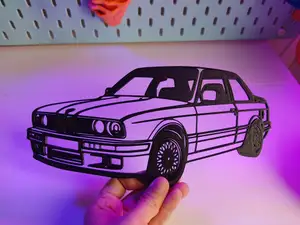 BMW e30 2D wallart