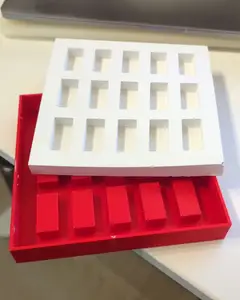Inverted mold for miniature bricks