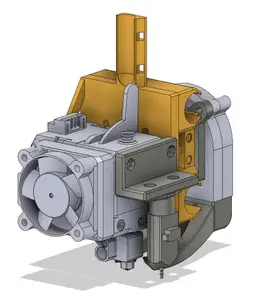 HyperCube Evolution (HEVO) Bondtech LGX Mount with BLTouch and fan duct