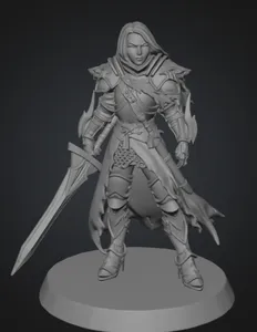 Female Warrior - Armor and Sword