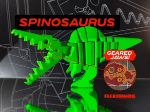 FlexiDinos Chompy the flexi Spinosaurus print in place articulated dinosaur