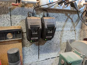 Parkside X20V charger (PLG 20 A1) wall mount.