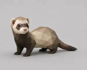 Low Poly Ferret