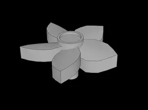 Lego Compatible (18853.dat) Plant Flower with 5 Pointed Petals with Pin