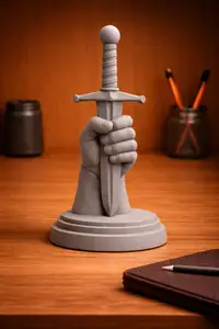 Hand Holding Sword Sculpture