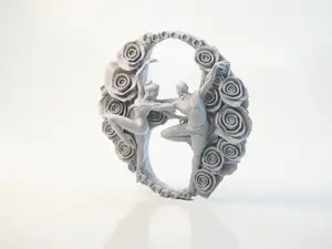 Flower Couple Dancing Figurine Romance 3D Printable