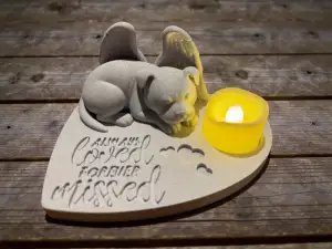 Angel Pitbull or Stafford Memorial Statue - Always Loved Forever Missed