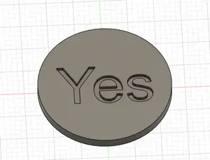 Flip coin Yes and No / Münze zum Münzwerfen mit Ja und Nein / Flipcoin Yes and No