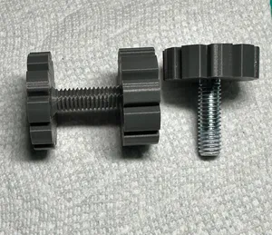 Printable, tool-free 3/8" Nut & bolt & a 1.5" diameter cap for 3/8" hex head metal bolts & nuts.
