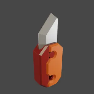 Improved handle for gravity knife fidget toy