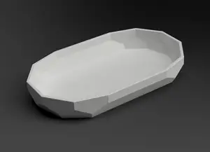 Low Poly Tray / Bowl Oval