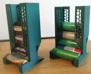 18650 & 21700 battery dispenser double stack