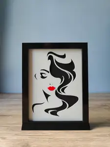 A Woman's Face Shadow Box A