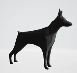 Low Poly Doberman / Dobermann / Dog