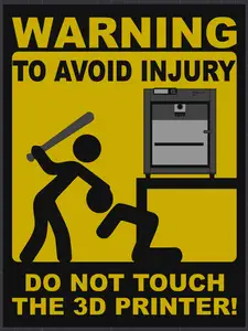 Warning sign bambu lab p1s
