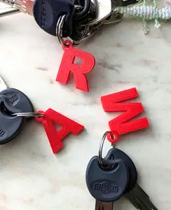 English Letters Keychain Key Tag