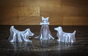 A Trio of Halloween Ghost Dogs
