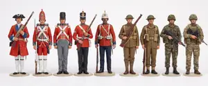 British Infantry Army Soldiers through time.