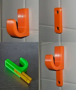 Wall hook with hidden screws