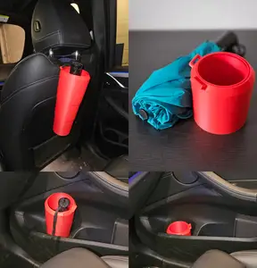 Collapsible car holder for wet umbrellas