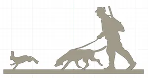 Hare hunter wall art