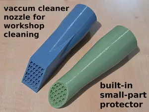 Vacuum cleaner nozzle with built-in small part protector
