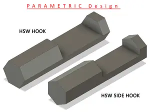 Honeycomb storage wall (HSW) parametric hooks