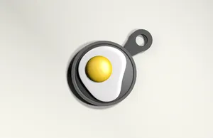 Fried Egg Keychain