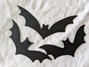 Vintage Halloween Bats With Holes For Hanging