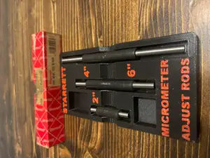 GRIDFINITY STARRETT MICROMETER END MEASURE ROD ORGANIZER 2 INCH, 4 INCH AND 6 INCH NO AMS, NO SUPPORTS