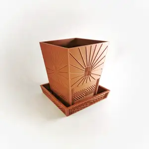 Sunny House Flowerpot with Tray