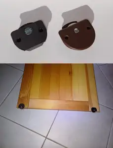 sliding door fitting for furniture - with roller