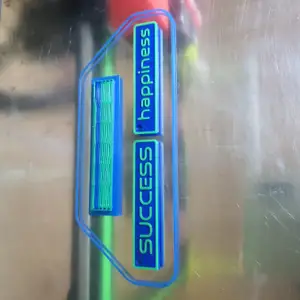 Key to success and happiness keychain