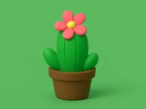 Flower Cactus Figurine