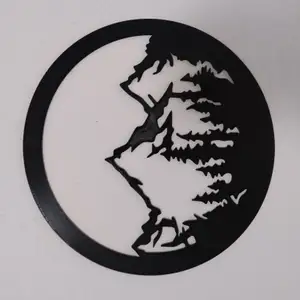 Tree mountains wall + keychain