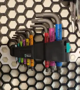 Honeycomb storage wall mount for wera allen key hexplus