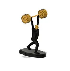 Weight Lifting Athlete Minimalist Square